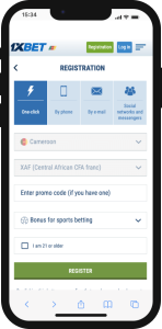 créer un compte sur 1xbet au cameroun